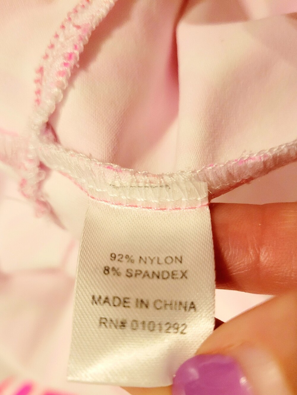 Lulu-B Women's SZ Large Pink Geometric Ruffle Hem Dress Stretch Coastal Grandma - Picture 9 of 10